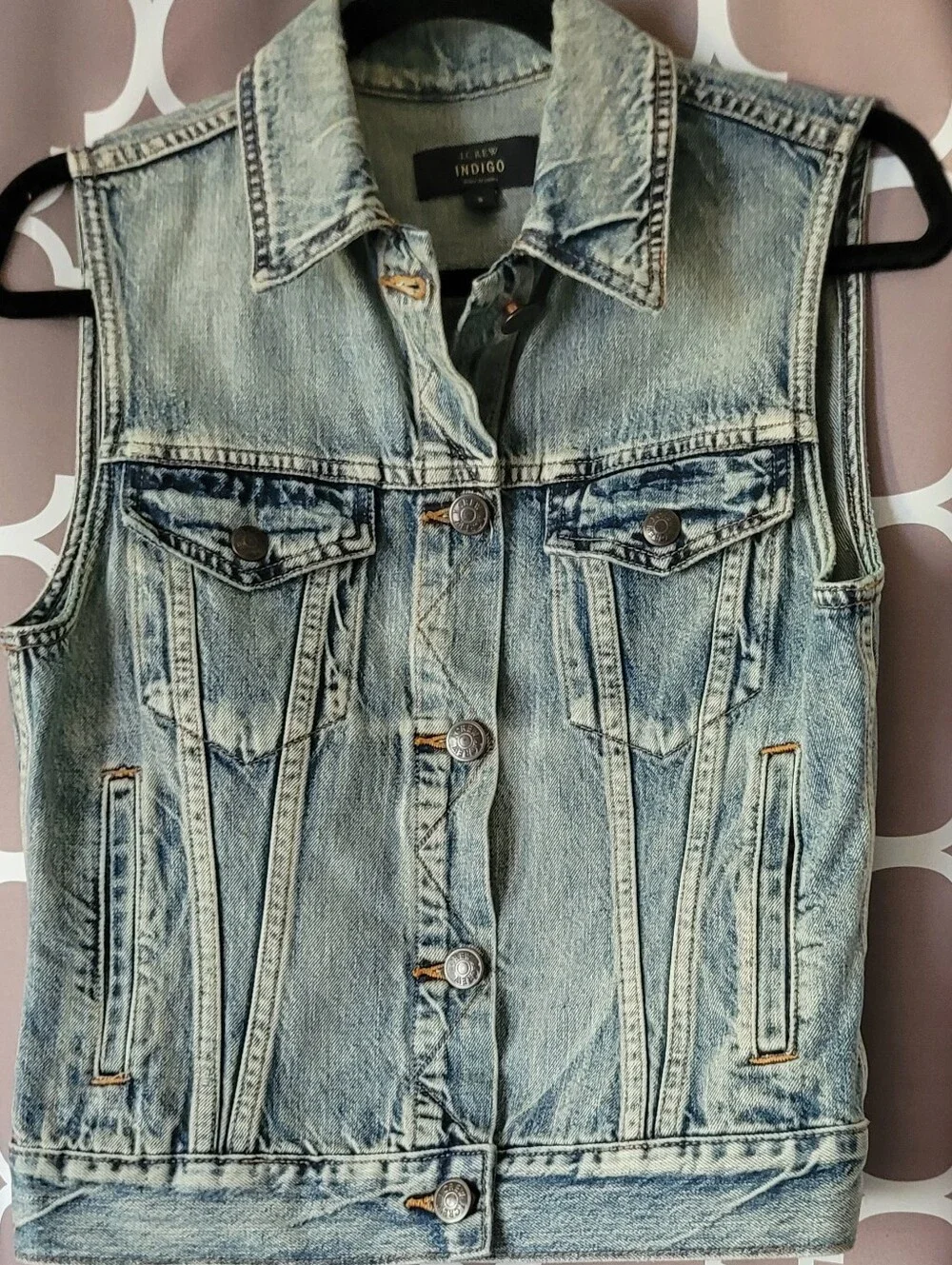 J. Crew Faded Blue Denim Vest